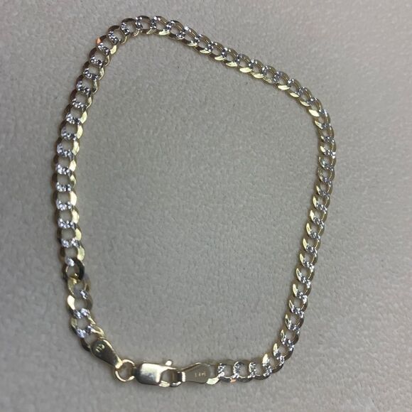 Curb link bracelet 14k solid gold perfect - Picture 8 of 16